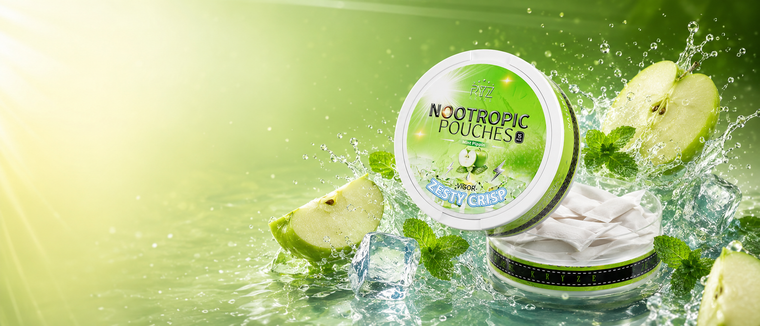 Kryze Green Apple Mint caffeine pouches