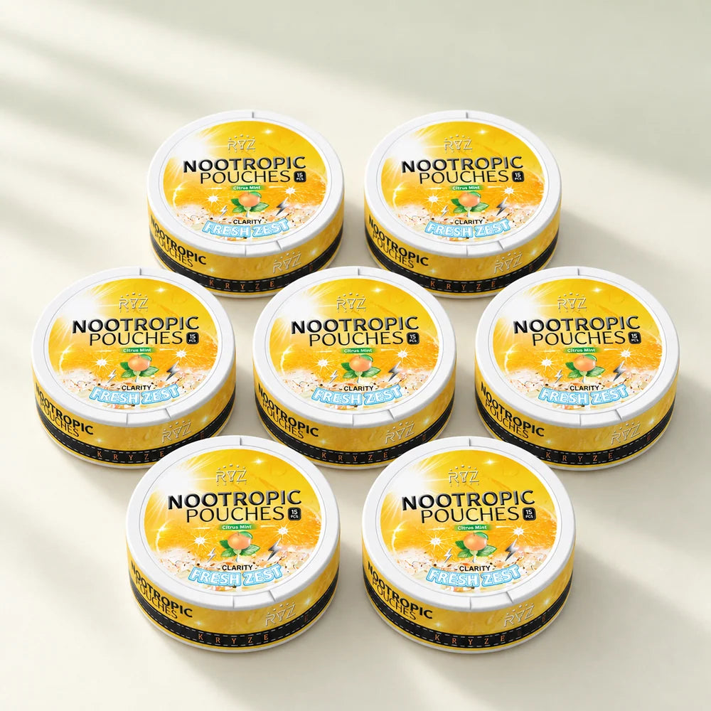 7 cans. 105 pouches. — Kryze 50mg Caffeine Pouches – Citrus Mint