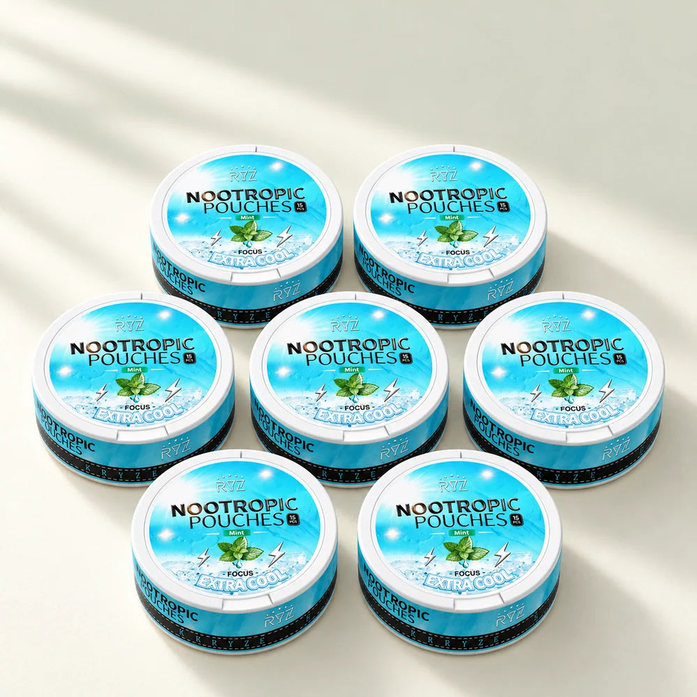 7 cans. 105 pouches. — Kryze 50mg Caffeine Pouches – Fresh Mint