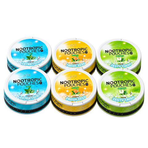 Six cans: two of each Kryze flavor